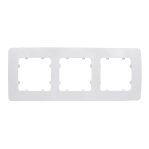 Рамка для розеток и выключателей Hegel 3 поста цвет белый