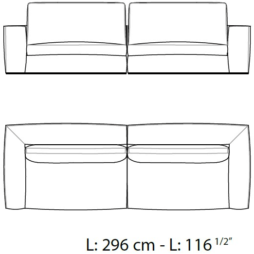 Sicis 3-х местный тканевый диван Cosily sun-id-1484286 - Вид №4