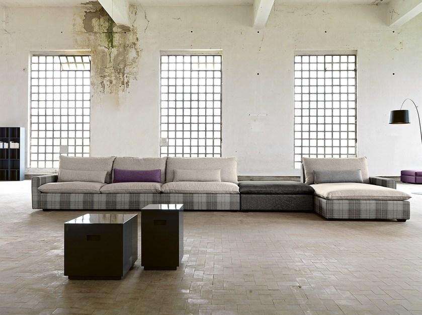 Domingo Salotti Диван из ткани с шезлонгом Henri sun-id-1503918 - Вид №1