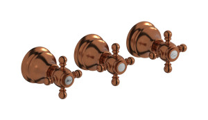 Встроенный смеситель для душа на 3 отверстия с двухходовым дивертером WE ARE IB hr410rr Antique Copper Hermes