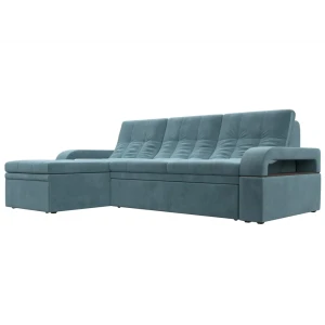 91768369 Диван Лига Диванов Лига-035 121485L 250x100x165 см велюр цвет бирюзовый STLM-1482101