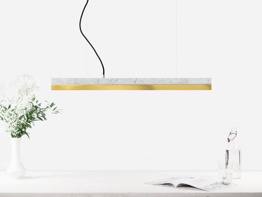 GANTlights Светодиодный подвесной светильник из каррарского мрамора и латуни C sun-id-1489120 - Вид №2
