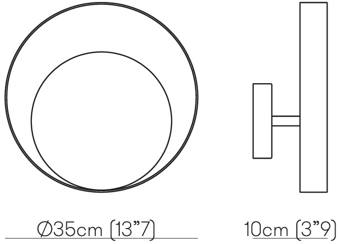 VeniceM Настенный светодиодный светильник из латуни Circle sun-id-1499213 - Вид №2