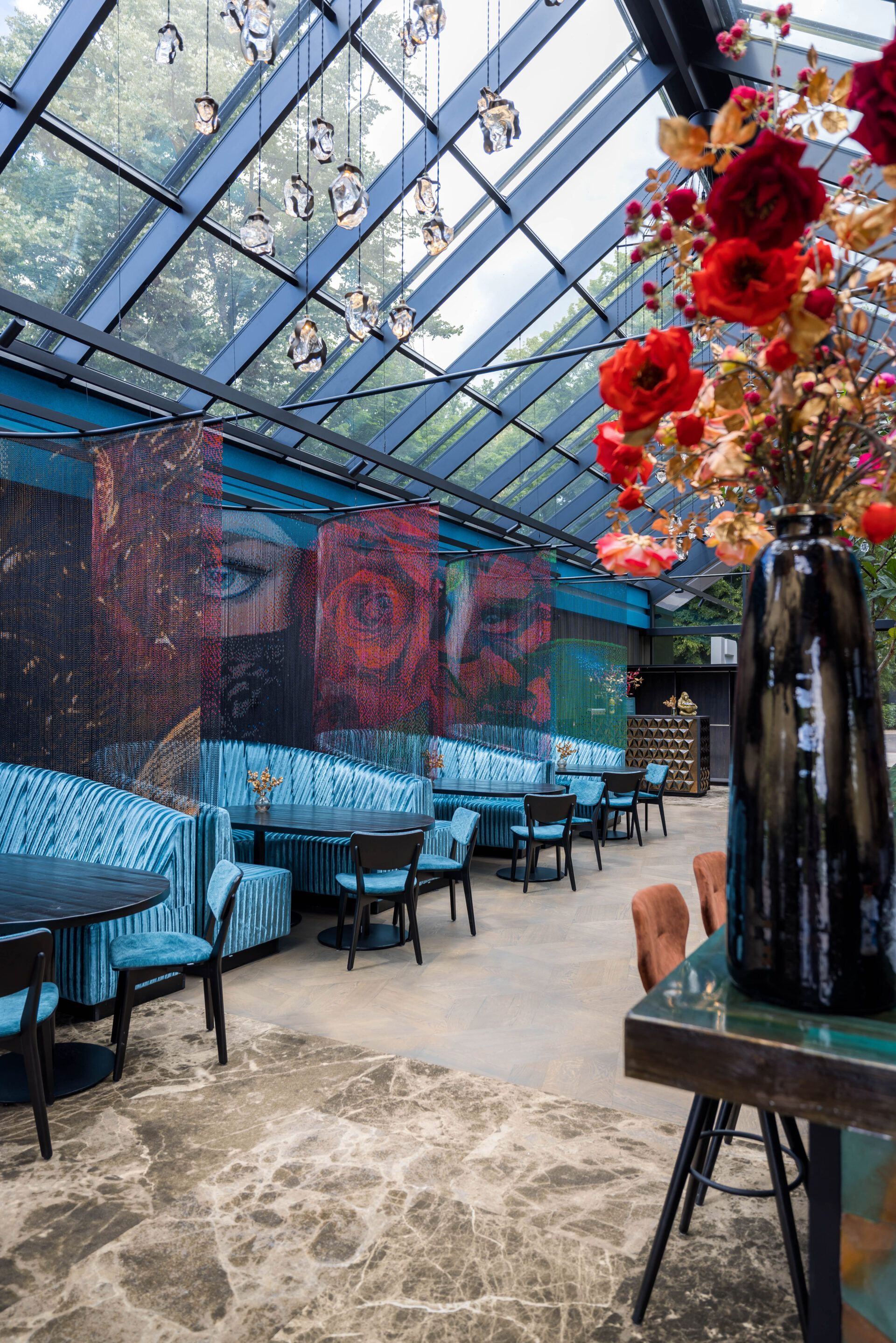 Алюминиевая проволочная палатка Kriskadecor SPACE DIVIDER - RESTAURANT ARCH-00050833 - Вид №11