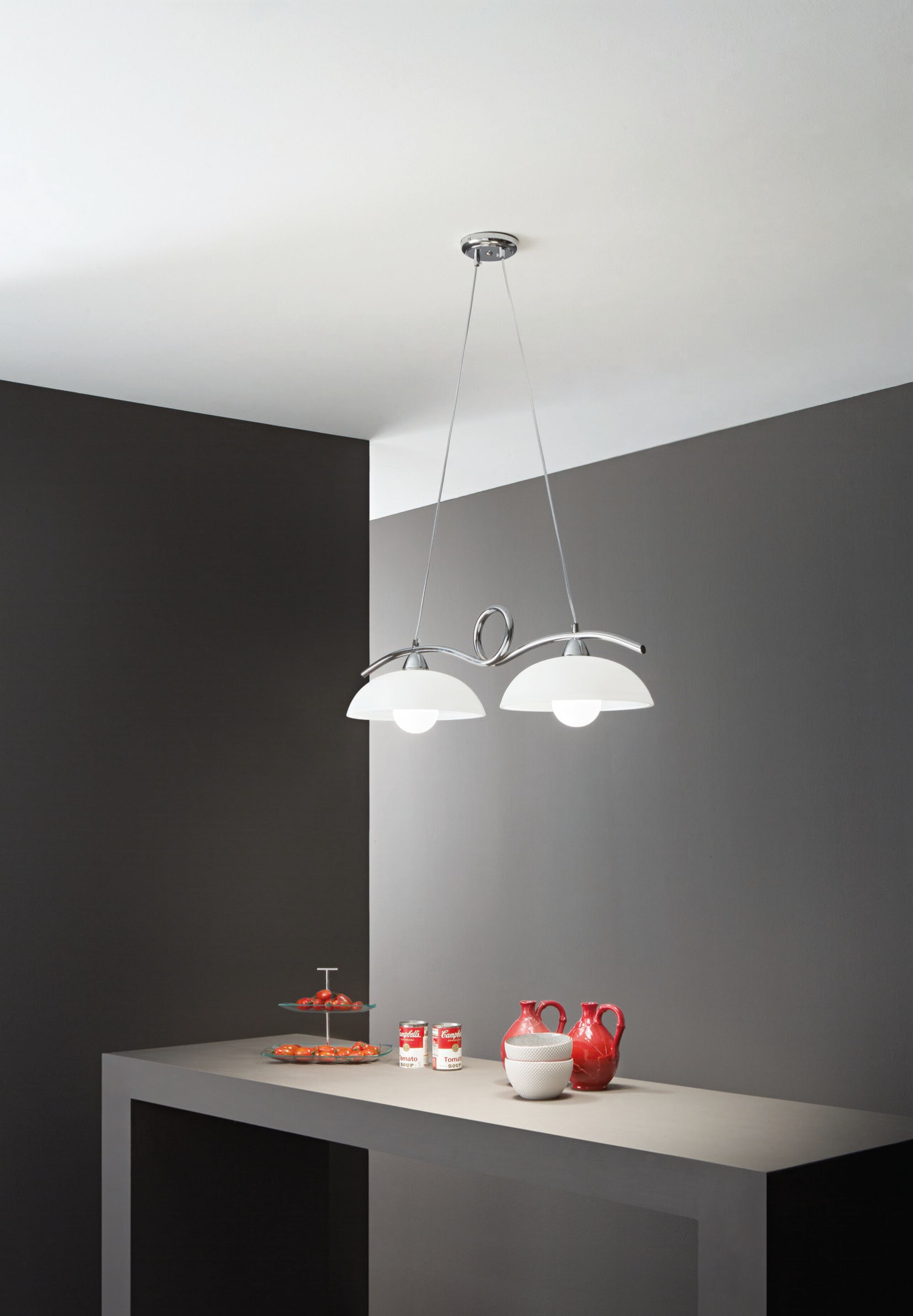 Подвесной светильник из матового стекла и металла Fan Europe Lighting дизайн окружающего света ARCH-00016499