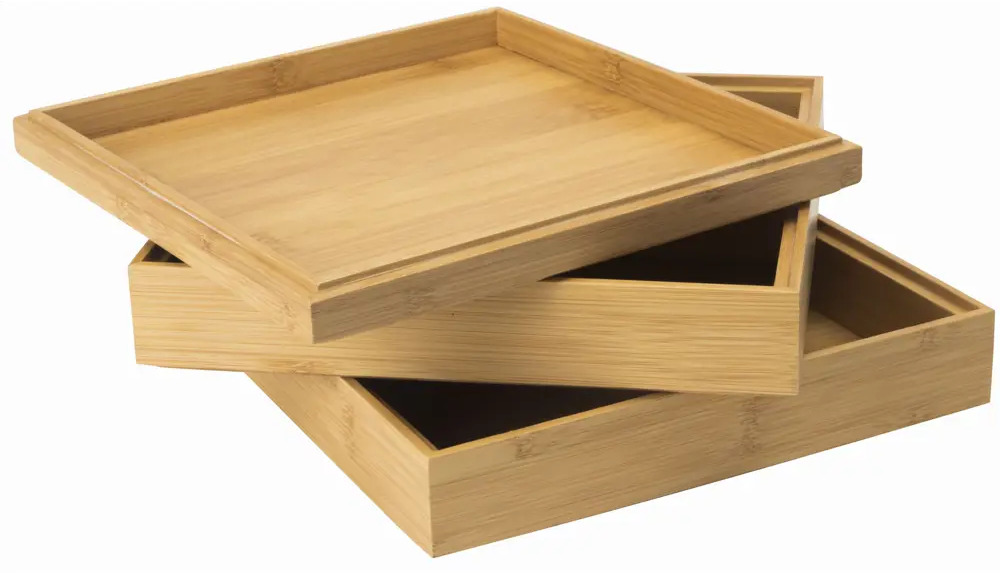 SENSEA Bamboo — квадратная коробка для хранения из натурального бамбука 82779373
