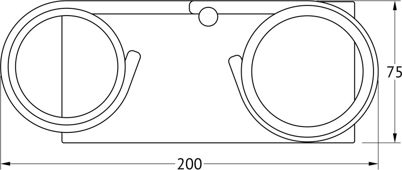 DOM 005 Держатель стакана/дозатора жидкого мыла и мыльницы настольный ELLUX Domino - Вид №1
