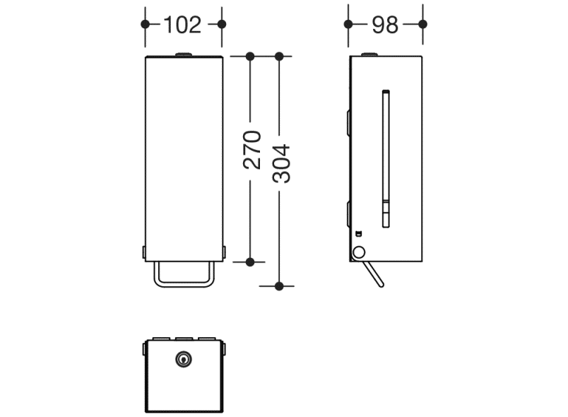 900.06.004XA Дозатор для жидкого мыла HEWI System 900 - Вид №2