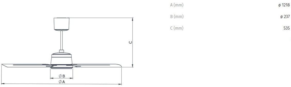 Vortice Потолочный вентилятор Nordik eco 61061 - Вид №5