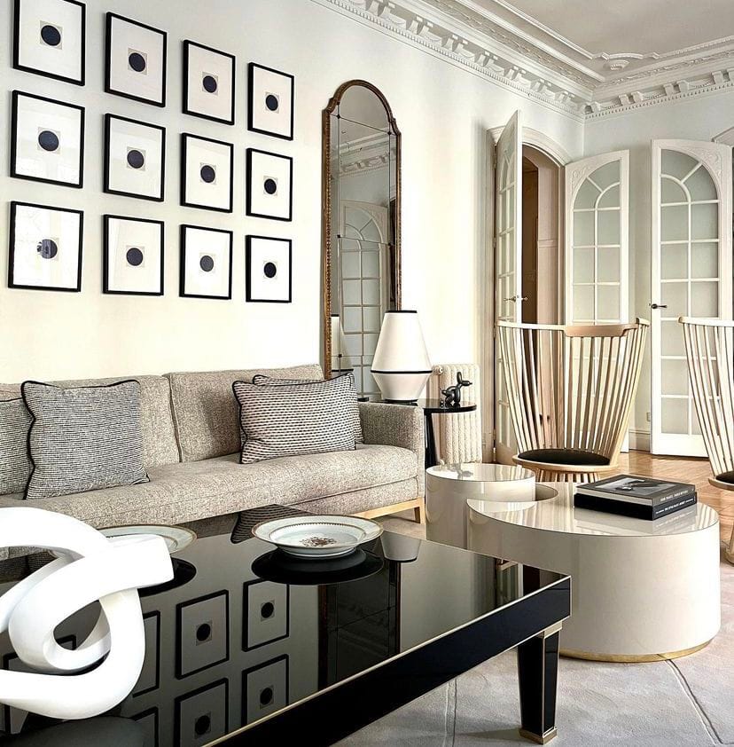 Набор журнальных столиков из ламинированного стекла и металла Jover+Valls Antique Boutique-Luna ARCH-00104161 - Вид №5