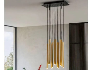 Окрашенный металлический подвесной светильник