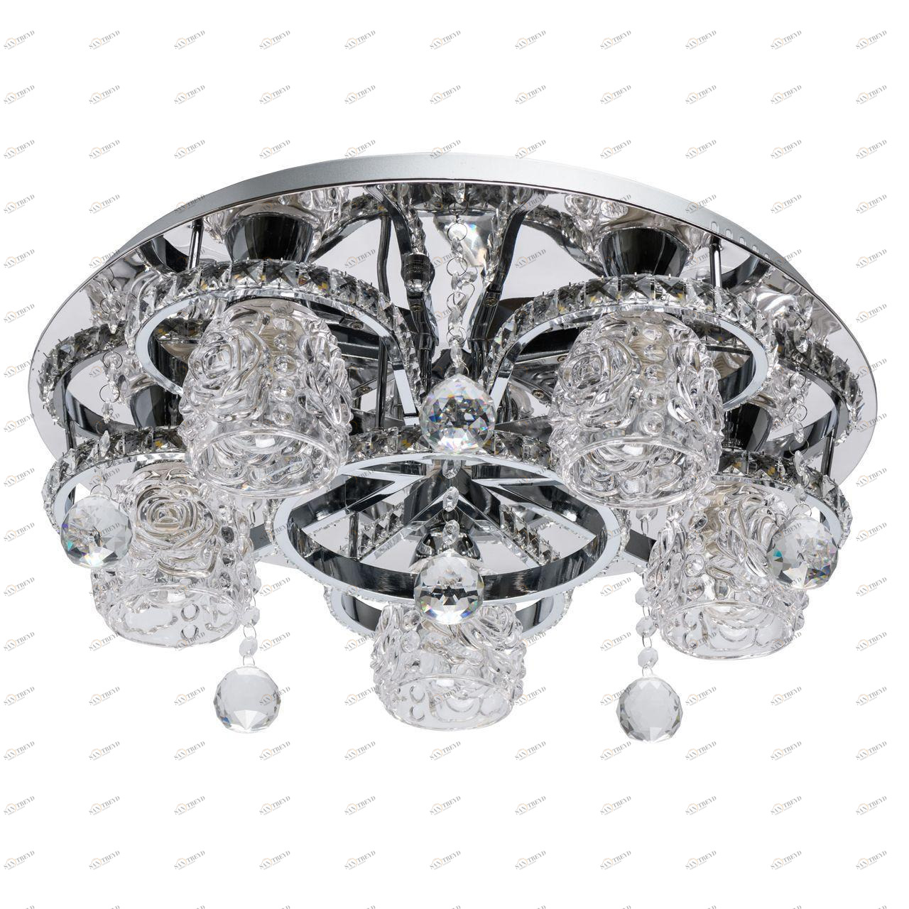 Потолочная люстра De Markt City Мадлен 424011505 DE MARKT ДИЗАЙНЕРСКИЕ, МАДЛЕН 328380 Хром;прозрачный 