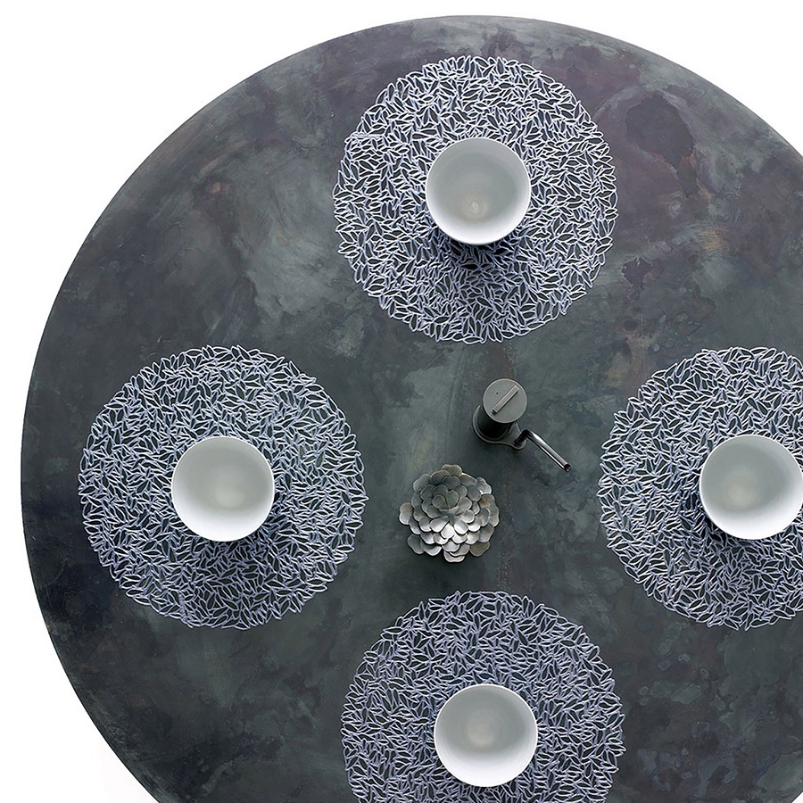 Салфетка виниловая, круглая, синяя, 38 см Chilewich C100407002 - Вид №1