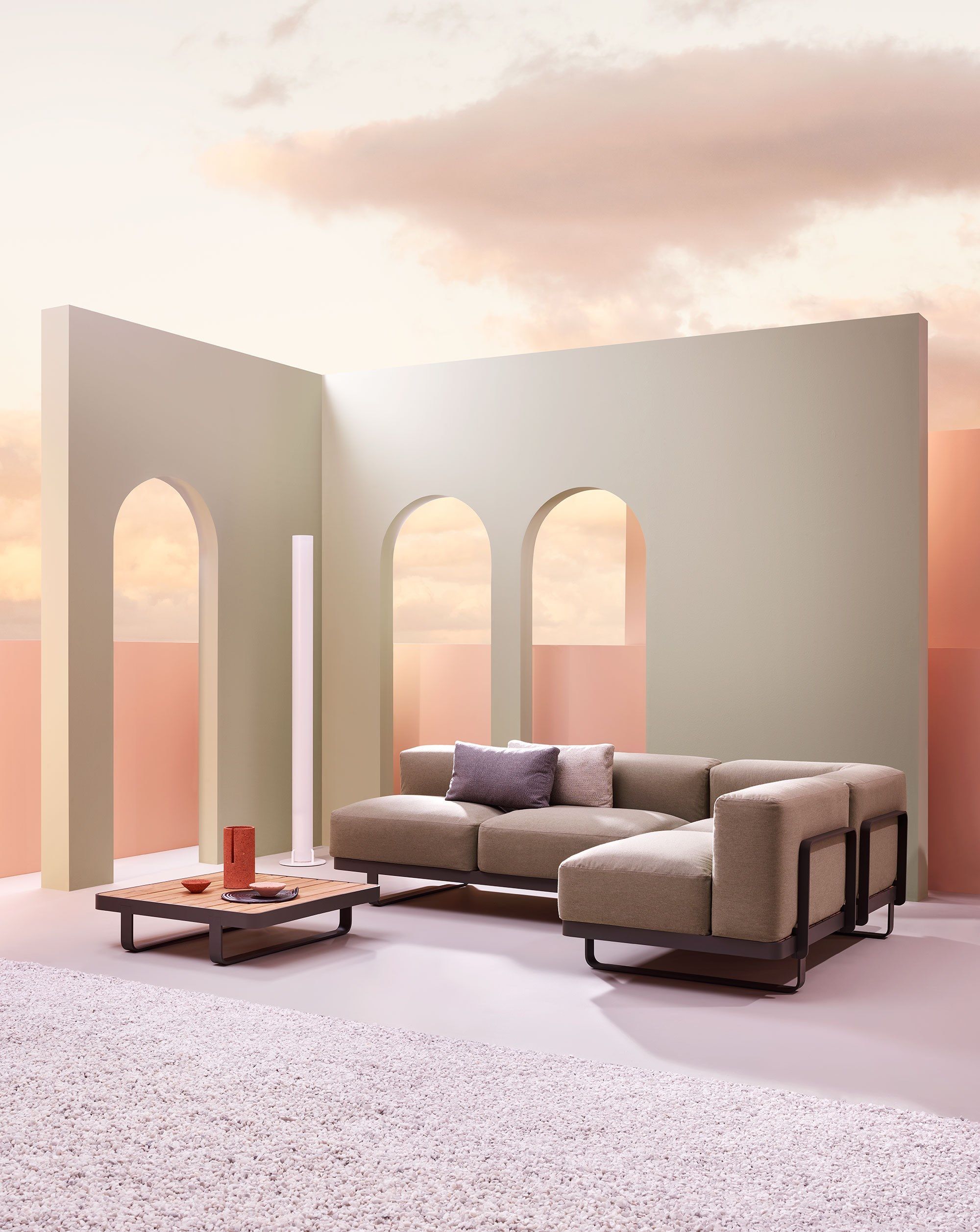 Квадратный стол из тикового дерева Terraforma Makemake ARCH-00134171 - Вид №4