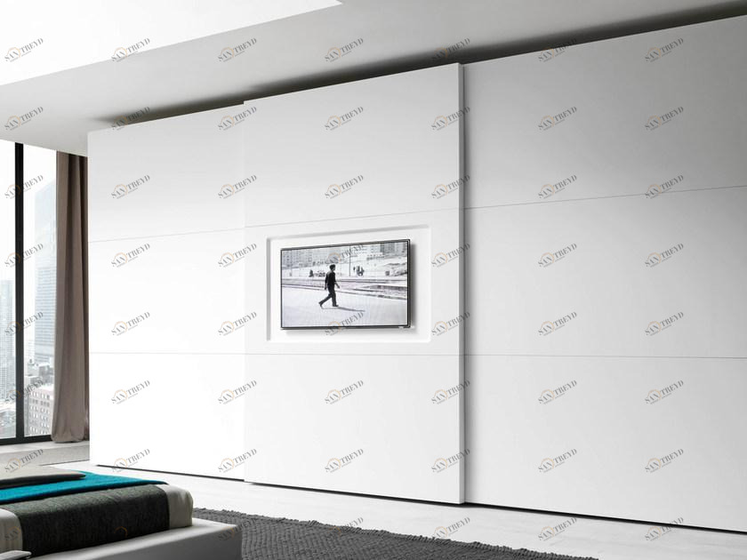 Presotto Лакированный шкаф с раздвижными дверцами и встроенным телевизором. Tecnopolis sun-id-1506929