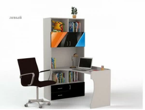 Стол-стеллаж ABC-KING Pilot левый серый каркас