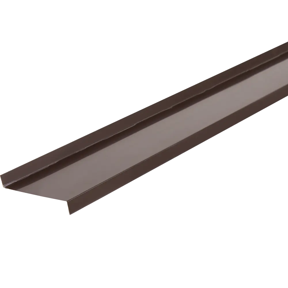 ИНТЕРПРОФИЛЬ | Коричневый оконный отлив 105 мм с защитным покрытием 17880690 STLM-0008916