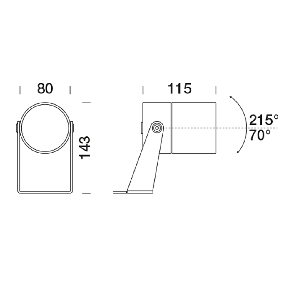 9405218 Проектор Platek NANO XXL Proiettore  NANO XXL Floodlight - 1 LED 3000K 50°  - Вид №2