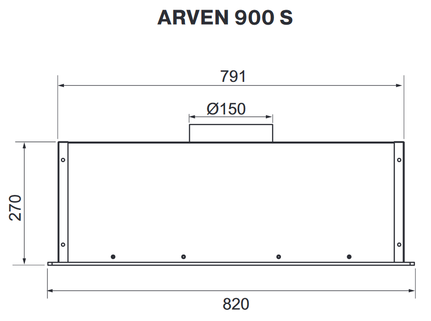 9974703 Вытяжка полновстраиваемая KRONA ARVEN 900 S белый/белый STDN-0000157 - Вид №13