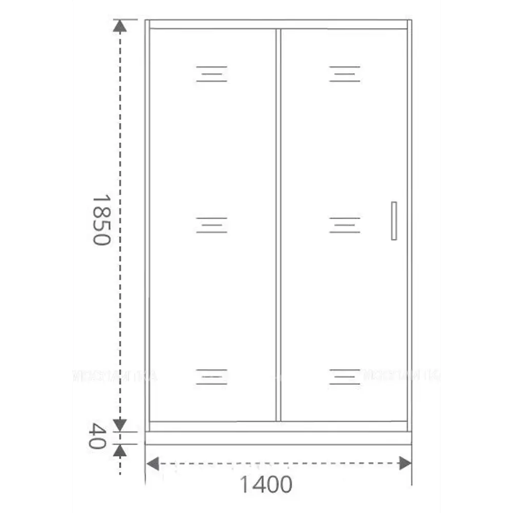 Душевая дверь в нишу Makiato WTW-140-C-B, 185x140 см черный профиль прозрачное стекло раздвижная 84107355 STLM-2172254 Santreyd - Вид №5