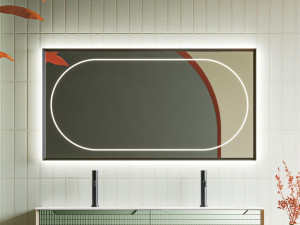 Зеркало для ванной комнаты со встроенным настенным освещением