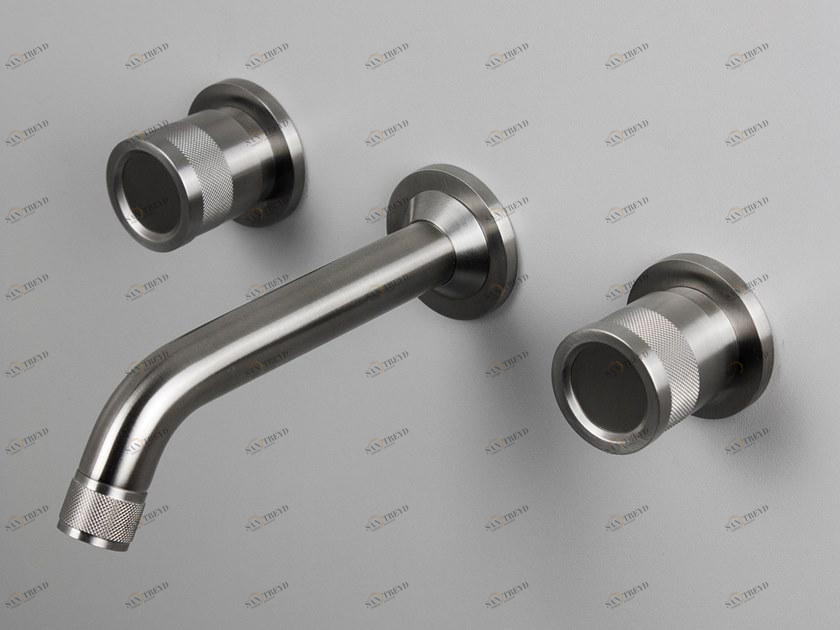 Super Inox Смеситель для умывальника настенный из нержавеющей стали с 3 отверстиями Rétro 0281196x RETRO