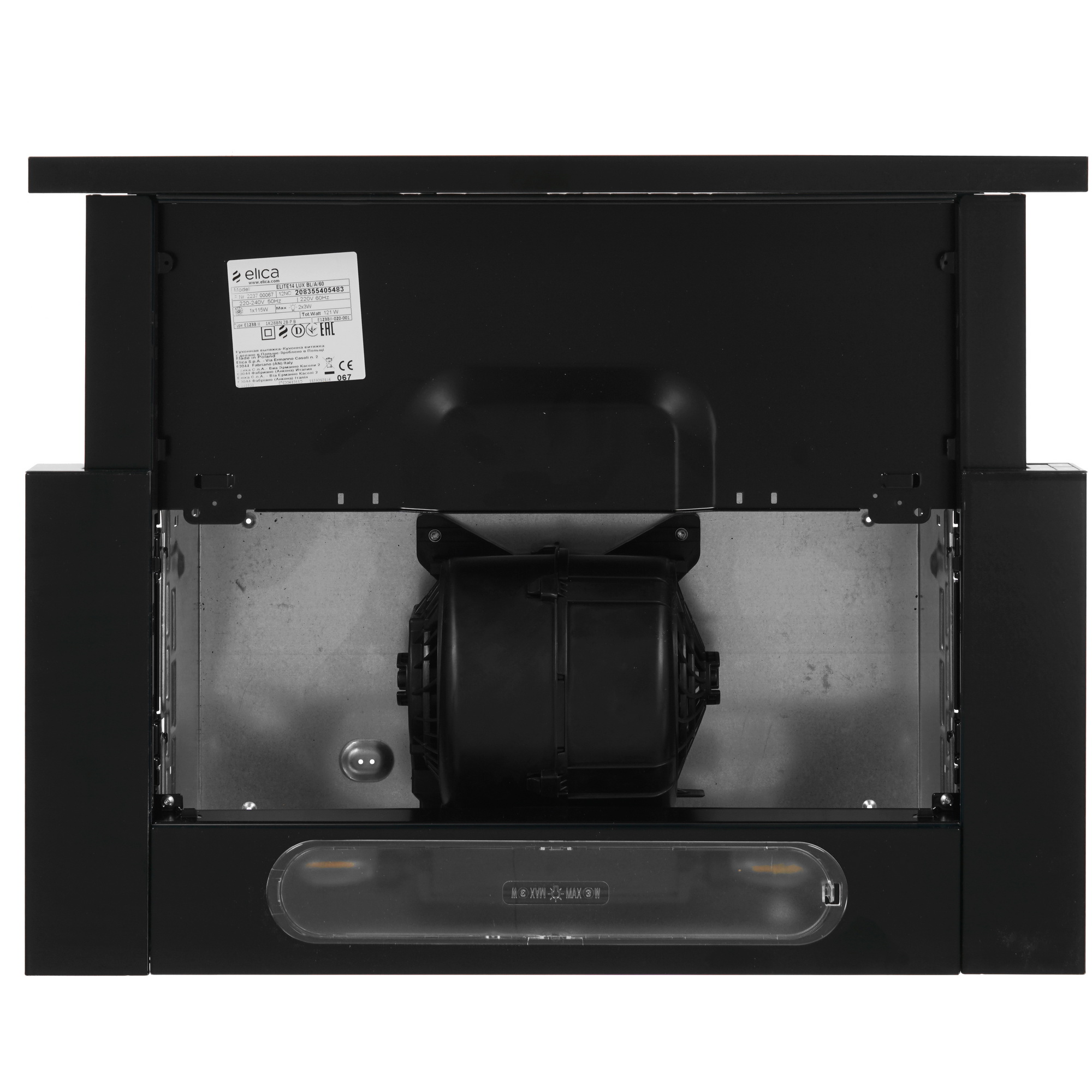 1106606 Вытяжка телескопическая Elica ELITE 14 LUX BL/A/60 черный/черный STDN-0097644 - Вид №8