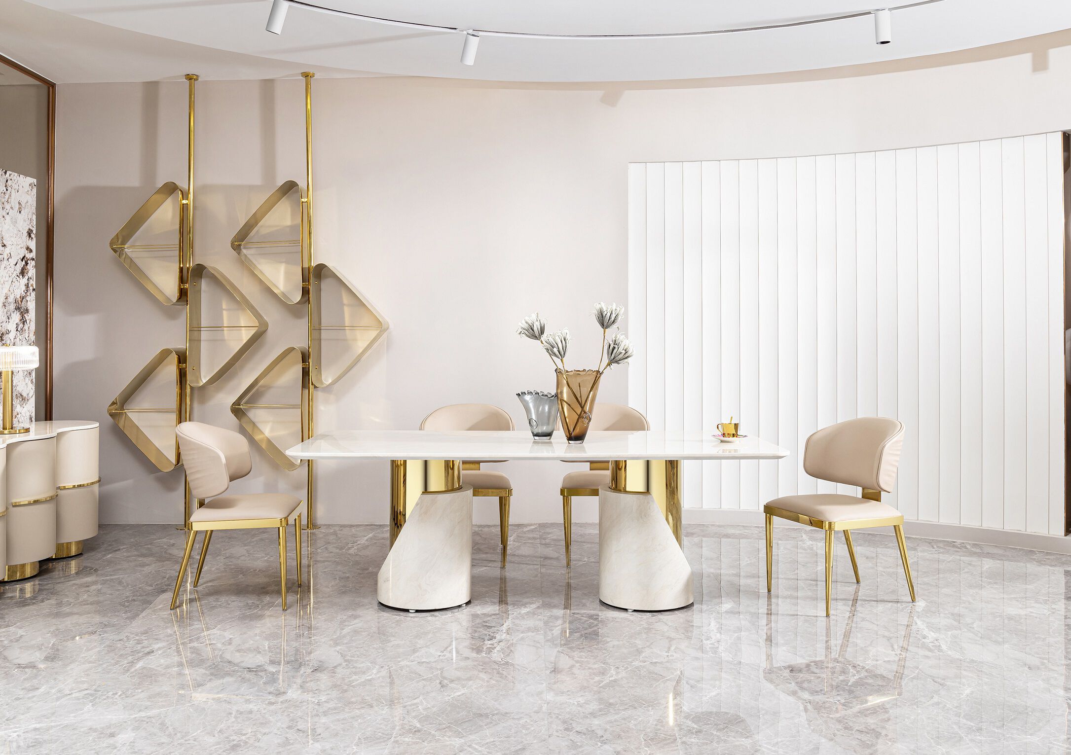 Прямоугольный стол из искусственного мрамора K-Lighting PERALTA ARCH-00037045 - Вид №2