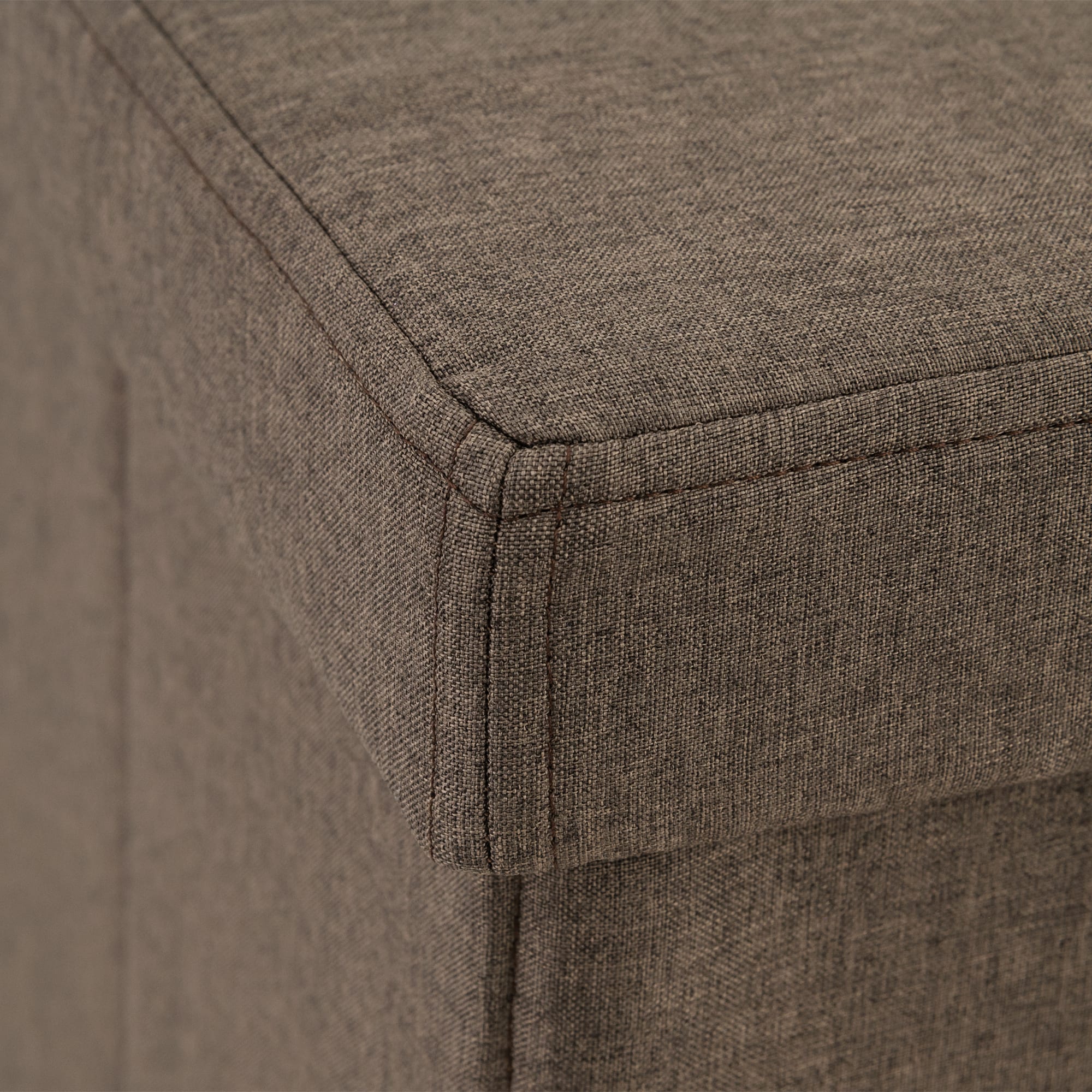 82640918 Пуф складной Рогожка с крышкой 370х370х370 мм полиэстер цвет коричневый Santreyd  - Вид №2