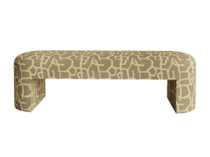 Мягкая скамейка из ткани