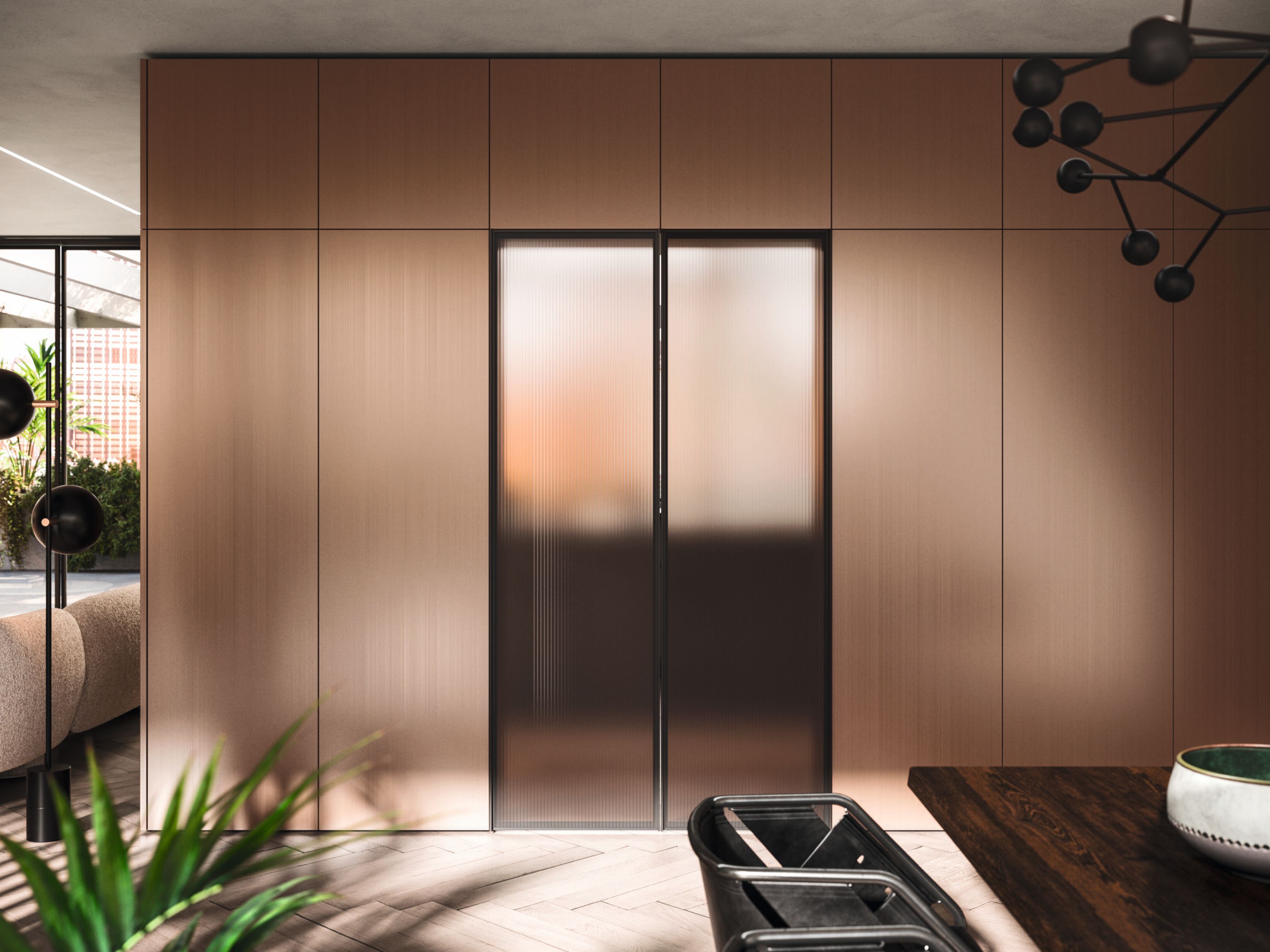 Деревянная и стеклянная перегородка с дверью Arrital Feeling Home ARCH-00022512