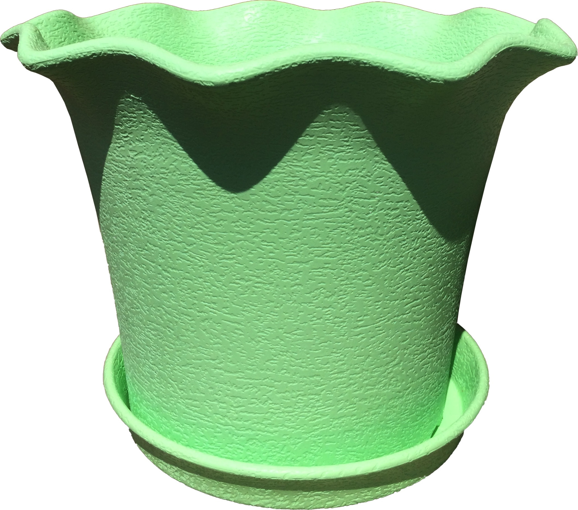 402-1 Горшок д/цветов с поддоном Le Fleur d=13,5 1.0 Л. Зеленый Цветочная коллекция 