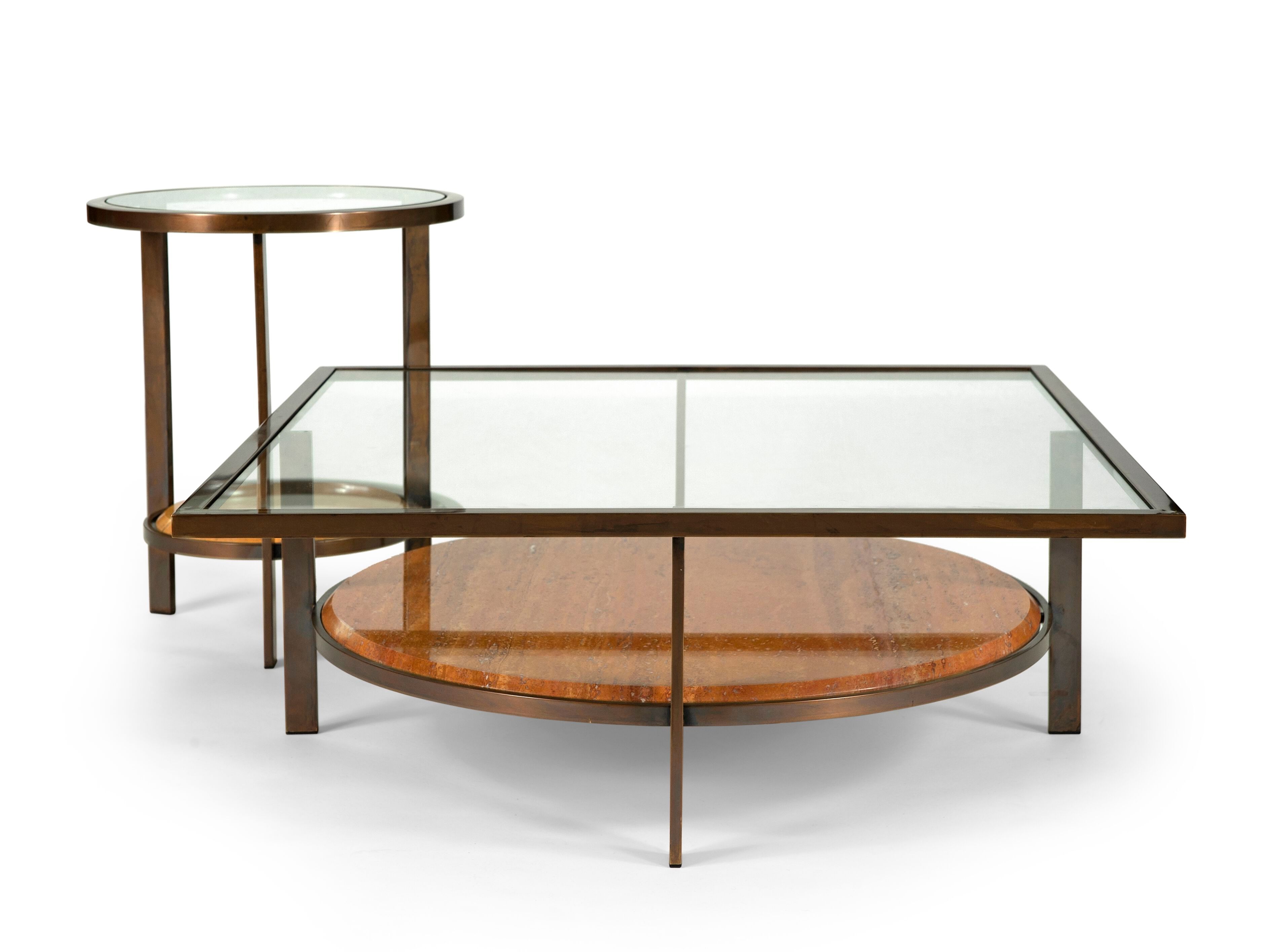 Квадратный Хрустальный журнальный столик Borzalino PAUL ARCH-00121361 - Вид №3