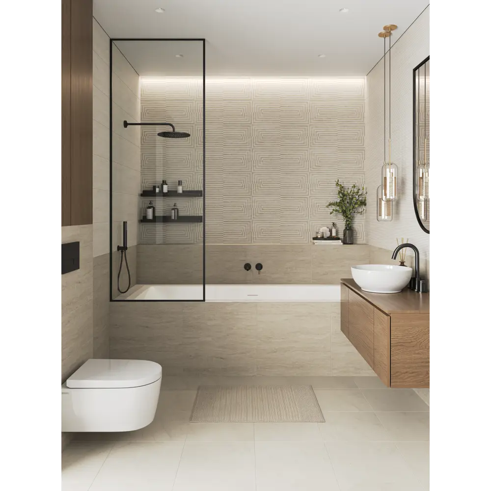 Настенная плитка Unitile Antica 01 25x60 см 1.2 м² матовая цвет бежевый 89451627 STLM-2189965 - Вид №2