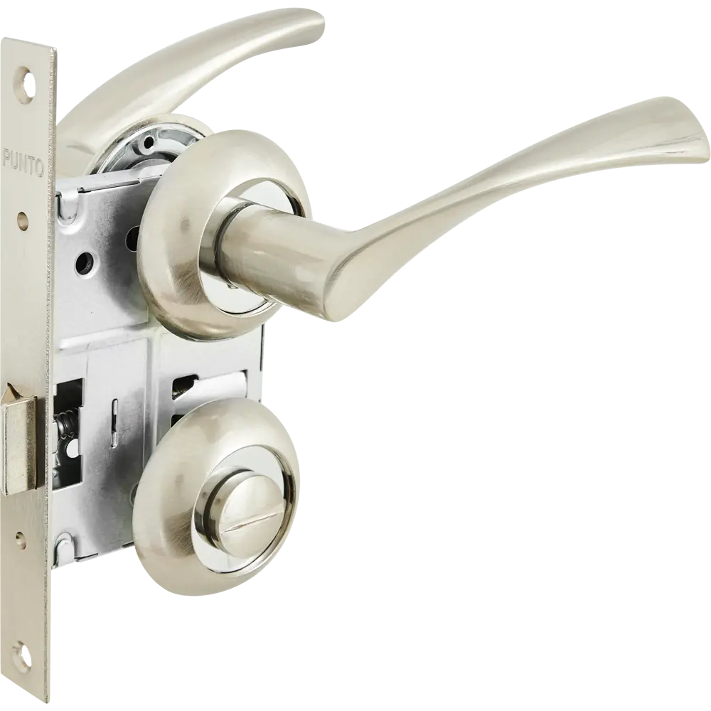 Дверные ручки PUNTO Crona с замком, никель-хром 85202298