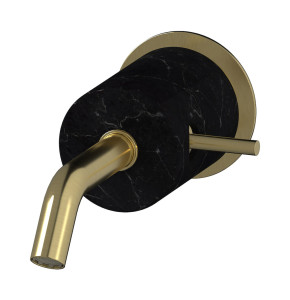 Встроенный в стену смеситель для раковины на 1 отверстие в комплекте с донным клапаном WE ARE IB mr209is_2 Brushed Pale Gold Marmo