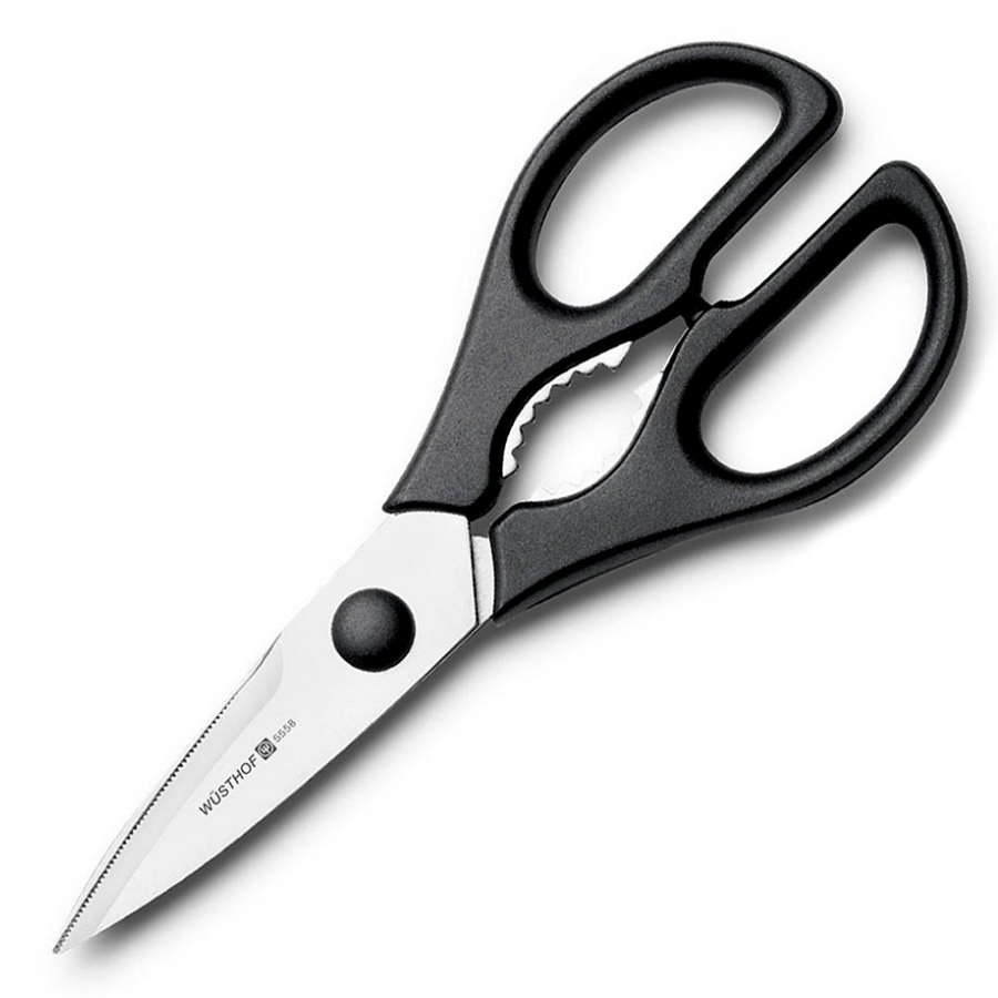 Набор кухонных ножей Classic Ikon: мусат, ножницы на темной деревянной подставке, 5 шт WUESTHOF W9878WUS - Вид №7