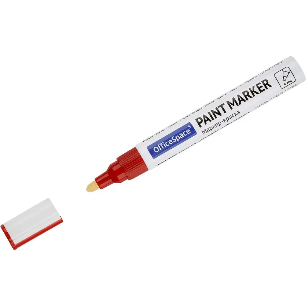 Маркер-краска OFFICE SPACE для точной разметки, красный 89387339 STLM-1407609