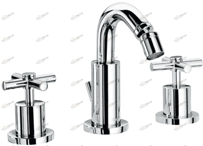 Fir Italia Смеситель для биде для столешницы с 3 отверстиями и поворотным изливом Cora 35 3523255