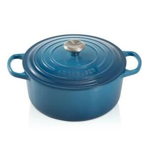 Кастрюля чугунная Le Creuset, Ø22 см, голубая