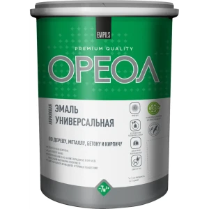 Универсальная эмаль ОРЕОЛ для внутренних и наружных работ, 2.5 л 89376159