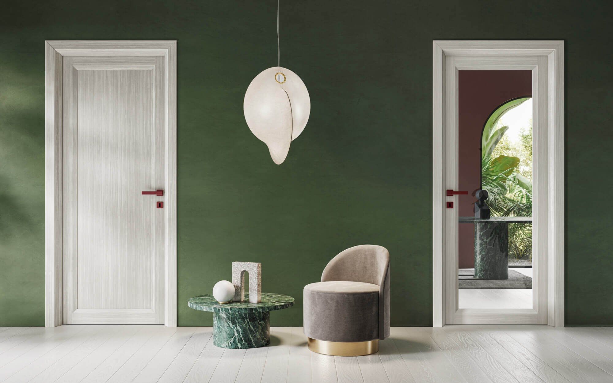 Деревянная отделка ламинат распашная дверь GIDEA Climb ARCH-00151692 - Вид №1