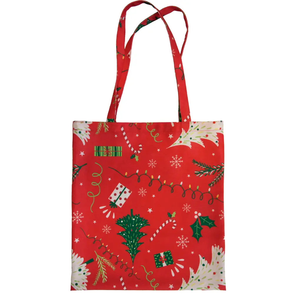 Сумка шоппер Новогодние игрушки 40х35 см красная SEASONS STLM-2049738