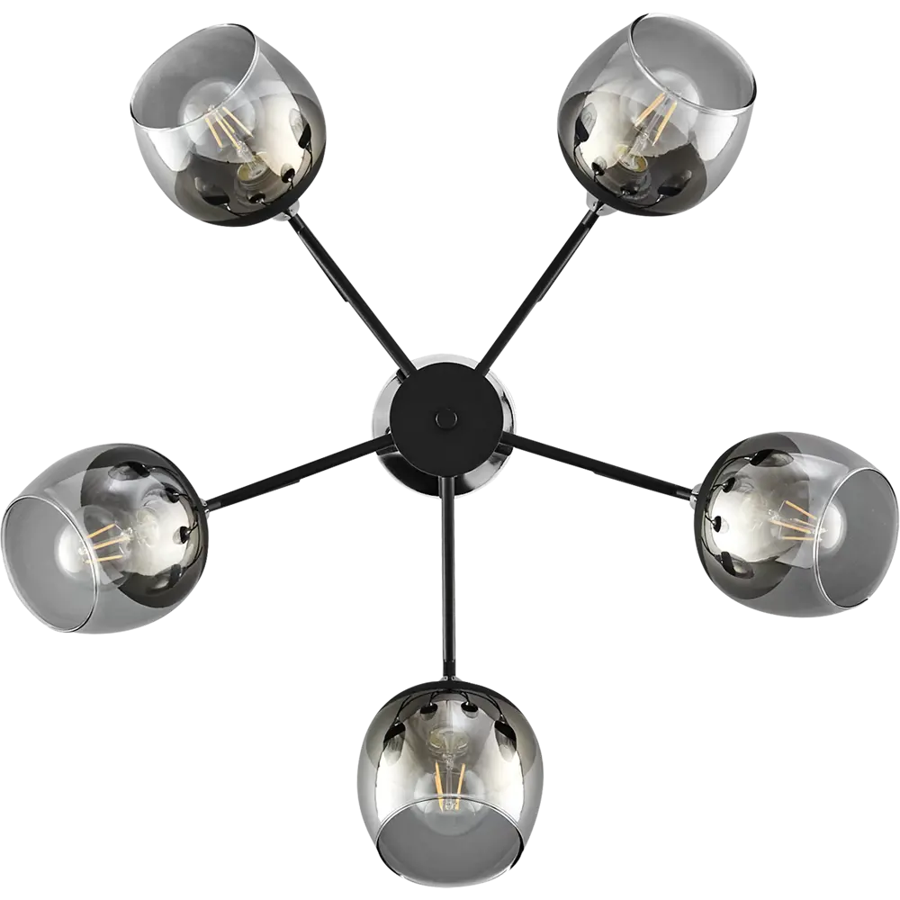 Люстра De Markt «Альфа» — неоклассический подвесной светильник с дымчатым стеклом 82809660 STLM-0036420 - Вид №3