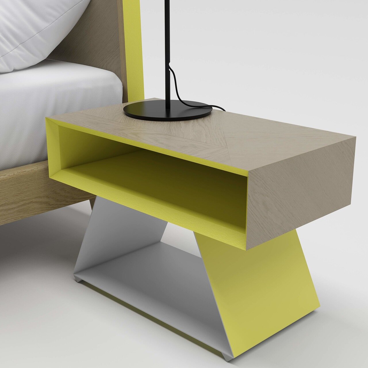 Тумба под телевизор желтая Shape BRAGIN DESIGN  256502 Бежевый;желтый  - Вид №3