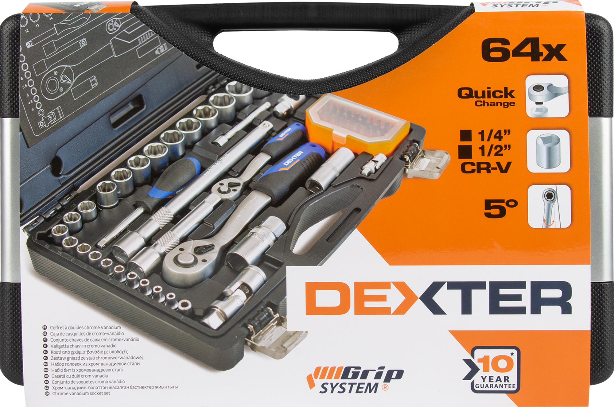 Набор инструментов Dexter 64 предмета для профессионального использования 82612582 STLM-0031656 - Вид №10