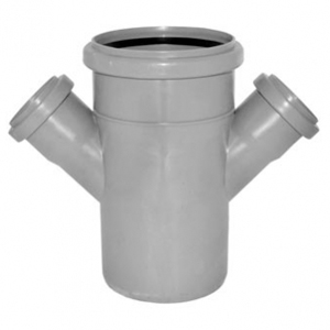 Крестовина канализационная Д110х50х50мм 45 градусов Политек 6293 - Вид №1