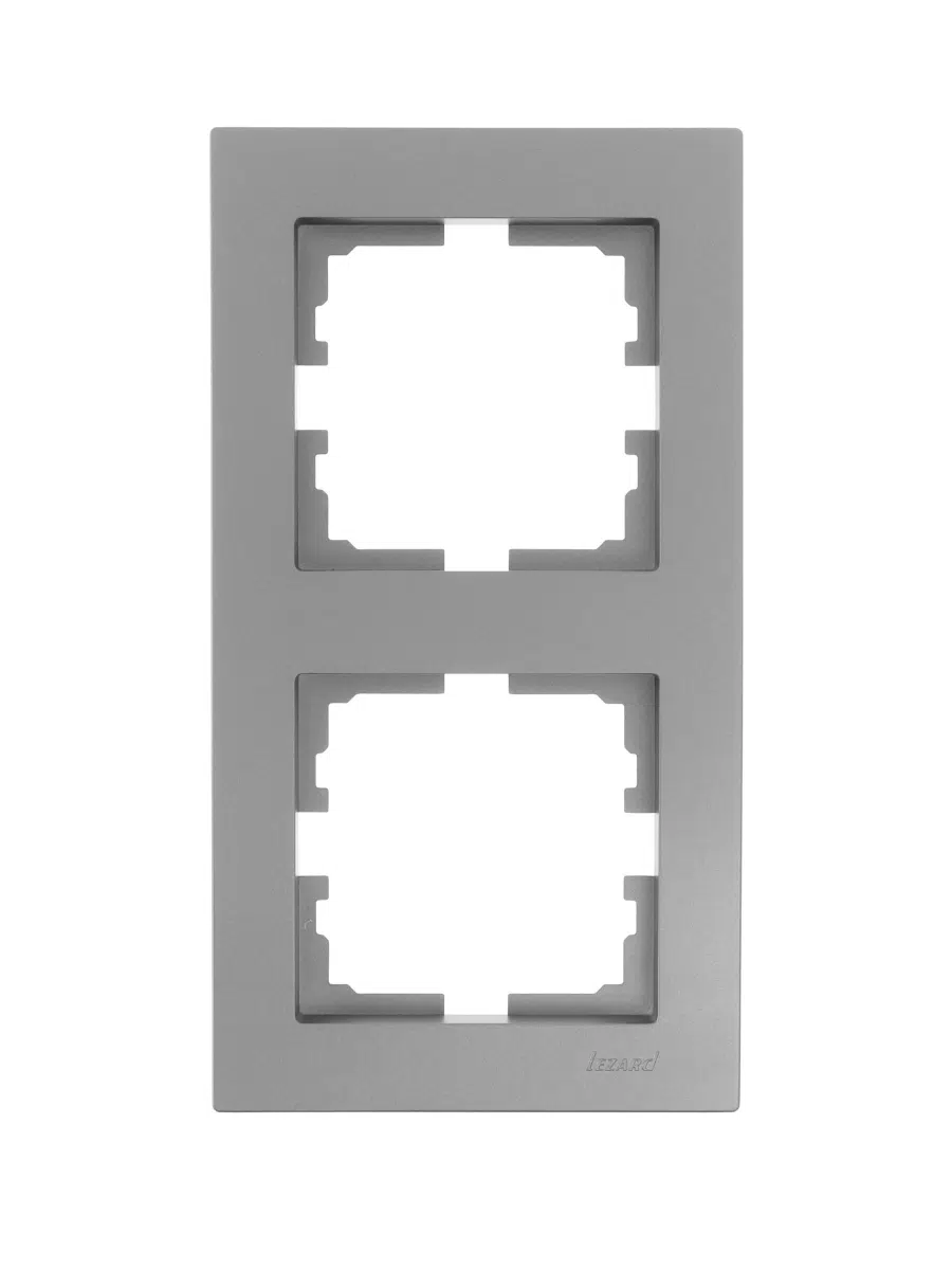 VESNA Рамка 2-ая вертикальная без вст платина LEZARD 742-3500-152 - Вид №4