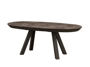 Керамический выдвижной овальный обеденный стол