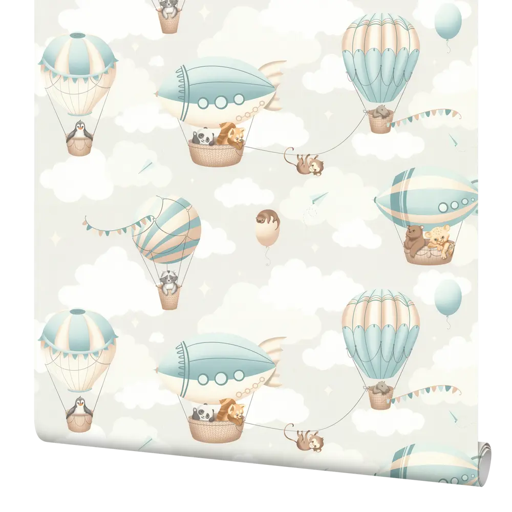 Флизелиновые обои Palitra Home Zoo Child с серым зоопринтом 89373789 STLM-1512509